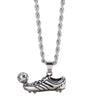 Football Shoes Pendant Necklace Sports Player Brazil Charm Collar Necklace Jewelry Street Boy Football Fans Gift Hip-hop