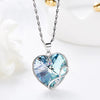Fashion Forever Love Heart Pendant Necklace 925 Sterling Silver Digital 8 Blue Birthstone Birthd Gifts for Women Gifts ZK40