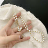 French Romantic Style Necklaces For Women Vintage Pearl Choker Butterfly Pendant Clavicle Chain Bowknot Bohemian Jewelry