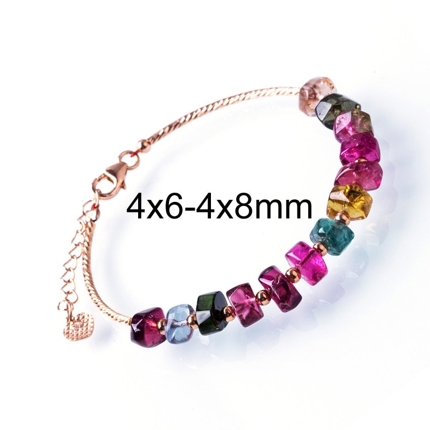 Fashion Gem Women Bracelet 2020 New Style Adjustable Chain Tourmaline Natural Stone Bracelet Female Charm Jewelry Valuable Gift