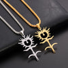 Ghostemane Stainless Steel Charm Two Tone Necklaces For Women Chain Necklaces Jewelry Colgantes Mujer