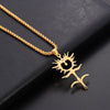 Ghostemane Stainless Steel Charm Two Tone Necklaces For Women Chain Necklaces Jewelry Colgantes Mujer