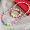 Girls Cute Candy Color Star Beads Necklace Choker Flowers Love Heart Star Beads Chain Bracelet Jewelry Gift
