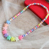 Girls Cute Candy Color Star Beads Necklace Choker Flowers Love Heart Star Beads Chain Bracelet Jewelry Gift