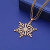 Glamour Lady white Crystal Snowflake Pendant Necklace For Women Girls Stainless Steel Chain Elegant Necklaces  Jewelry