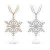 Glamour Lady white Crystal Snowflake Pendant Necklace For Women Girls Stainless Steel Chain Elegant Necklaces  Jewelry