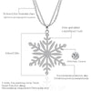 Glamour Lady white Crystal Snowflake Pendant Necklace For Women Girls Stainless Steel Chain Elegant Necklaces  Jewelry