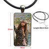 Glass Cabochon Pendant Necklace With Women Steel Plated Statement Jewelry For Women Kids Gift Life Is A Joke Johnny Depp