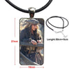 Glass Cabochon Pendant Necklace With Women Steel Plated Statement Jewelry For Women Kids Gift Life Is A Joke Johnny Depp