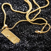 Gold Bar Pendant Chain Female/male Rock Gold Long Gold Bar Pendant Necklace