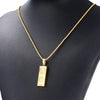 Gold Bar Pendant Chain Female/male Rock Gold Long Gold Bar Pendant Necklace