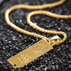 Gold Bar Pendant Chain Female/male Rock Gold Long Gold Bar Pendant Necklace