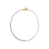 Gold Color Beaded Mixed Imitation Pearl Choker Necklace for Women Toggle Clasp Clavicle Necklace Wedding Collar Jewelry