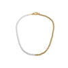 Gold Color Beaded Mixed Imitation Pearl Choker Necklace for Women Toggle Clasp Clavicle Necklace Wedding Collar Jewelry