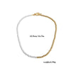 Gold Color Beaded Mixed Imitation Pearl Choker Necklace for Women Toggle Clasp Clavicle Necklace Wedding Collar Jewelry