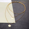 Gold Color Multi Layer Chain Necklace for Women Delicate Sequins Long Pendant Necklaces 2021 Bohemian Jewelry
