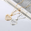 Gold Hollow Heart Pendant Choker Necklace For Women Clear Crystal Wedding Engagement Jewelry Party Necklace 2022
