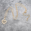 Gold Hollow Heart Pendant Choker Necklace For Women Clear Crystal Wedding Engagement Jewelry Party Necklace 2022