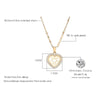 Gold Hollow Heart Pendant Choker Necklace For Women Clear Crystal Wedding Engagement Jewelry Party Necklace 2022
