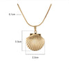 Gold Mermaid Shell Pendant Necklace For Woman  Gold Silivery Alloy Chain Choker Girlfriend Gifts Jewelry