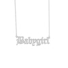 Gold Nameplate Necklace Egirl Stainless Steel Letter Old English Font Necklace Babygirl Necklace For Sister Gift
