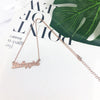 Gold Nameplate Necklace Egirl Stainless Steel Letter Old English Font Necklace Babygirl Necklace For Sister Gift