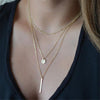 Gold Silver Color Multilayer Chain Necklaces & Pendants For Women Long Ladies Choker Necklace Jewelry Collier Femme Gift
