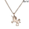 Fashion Gold&Silver Plated Unicorn Pendant Necklaces Simple Women Chain Necklace Christmas Birthd Gifts