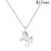 Fashion Gold&Silver Plated Unicorn Pendant Necklaces Simple Women Chain Necklace Christmas Birthd Gifts