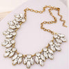Fashion Gold / Silver color Women Jewelry Necklaces Bib Crystal Statement Pendant Chain Choker Collar Necklace