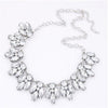 Fashion Gold / Silver color Women Jewelry Necklaces Bib Crystal Statement Pendant Chain Choker Collar Necklace