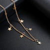 Gold Star Pendant Necklace For Women Sweet Silver Color Star Tassel Choker Necklaces Minimalist 2022 Trend Jewelry