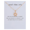 Gold-color Good Vibes Only Sun Necklaces & Pendants For Women Jewelry