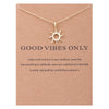 Gold-color Good Vibes Only Sun Necklaces & Pendants For Women Jewelry