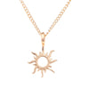 Gold-color Good Vibes Only Sun Necklaces & Pendants For Women Jewelry