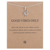 Gold-color Good Vibes Only Sun Necklaces & Pendants For Women Jewelry