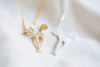 Gold silver cute animal stray cat Charm necklace