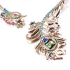 Golden Open Choker Necklace Women  Colorful Rhinestone Peacock Pendants Necklaces Jewelry 2021 Indian Necklace New