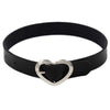 Gothic Faux Leather Choker Necklace Women Heart Vintage punk Collar Necklaces Women Cosplay Jewelry Gift