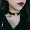 Gothic Faux Leather Choker Necklace Women Heart Vintage punk Collar Necklaces Women Cosplay Jewelry Gift