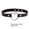 Gothic PU Leather Heart Choker Necklace Chokers Necklaces For Women Punk Statement Jewelry Collier Wedding Bride Jewelry