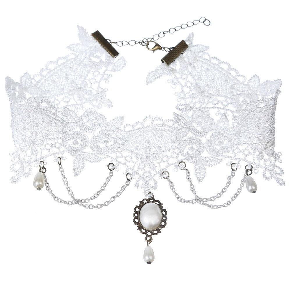 JJDreams Gotische kant choker dames hart choker halsband choker met strik zwart tatoeage choker, kant JJDreams Gotische kant choker dames hart choker halsband choker met strik zwart tatoeage choker, kant