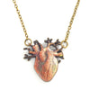 Gothic vinage  ANATOMICAL HEART CHARM NECKLACE Love Heart Jewelry Human Heart Organ Necklace,