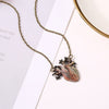 Gothic vinage  ANATOMICAL HEART CHARM NECKLACE Love Heart Jewelry Human Heart Organ Necklace,