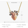 Gothic vinage  ANATOMICAL HEART CHARM NECKLACE Love Heart Jewelry Human Heart Organ Necklace,