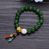Fashion Green Jade Jasper White Lucky Brave Bracelet Women Gift Jewelry Single String Bracelet BY002