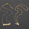 Gun Pistol Necklace Gold Plated Babygirl Letter Pendant Necklace for Women Men Hip Hop Double Layer Nightclub Jewelry