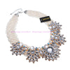 Fashion Handmade Acrylic Resin Bead Chain Pendant Choker Statement Bib Necklace