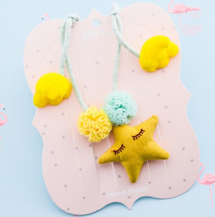 Fashion Handmade Cute Star necklace Little girl children necklace Christmas Gift for Girls Baby Child Kids Jewelry Accessories