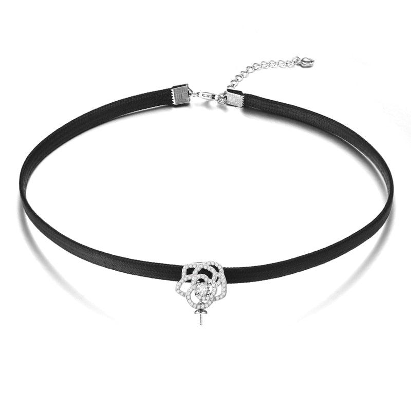 Fashion Harajuku Accessories black Leather Chokers clavicle Collar Necklace for Couple Lovers